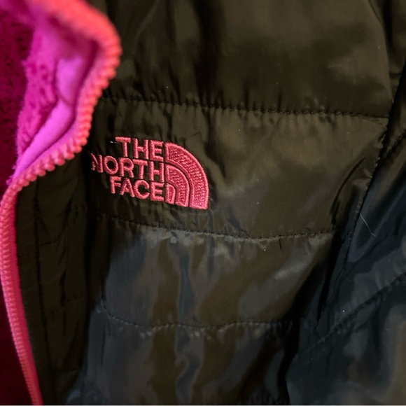 The North Face Mossbud Swirl Fleece Puff Jacket Reversible Girl’s XLarge 18 - Picture 5 of 10